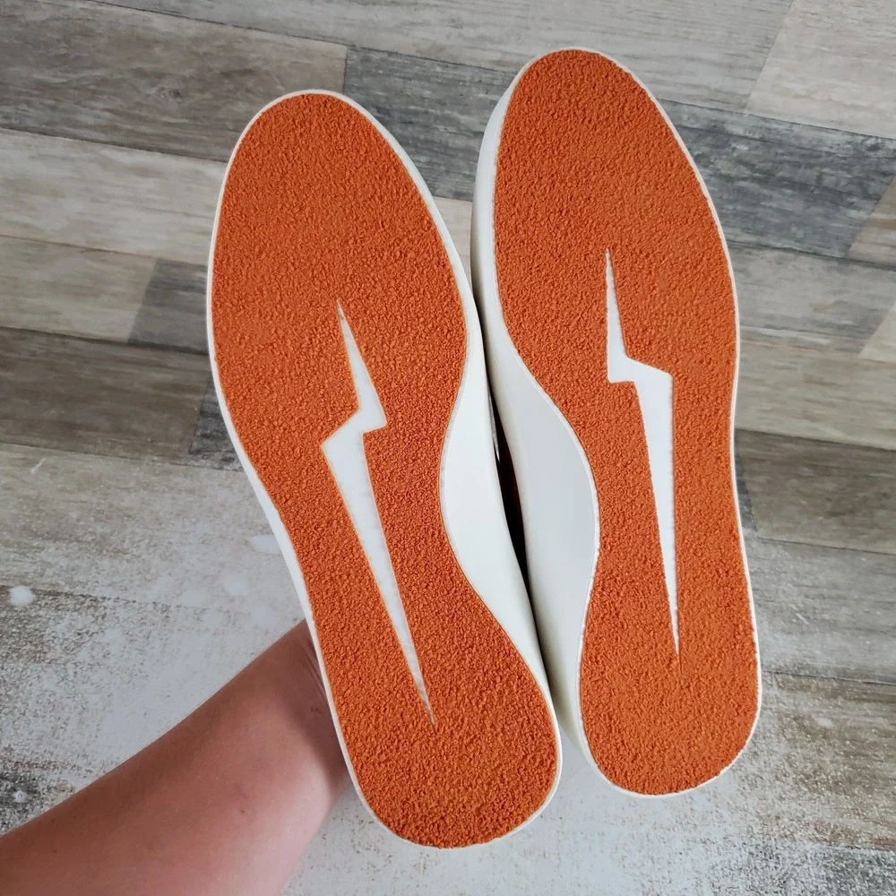 Wolf & Shepherd Cruise Mens Mule Casual Shoes Sz 9 Orange Nubuck Leather Slip On